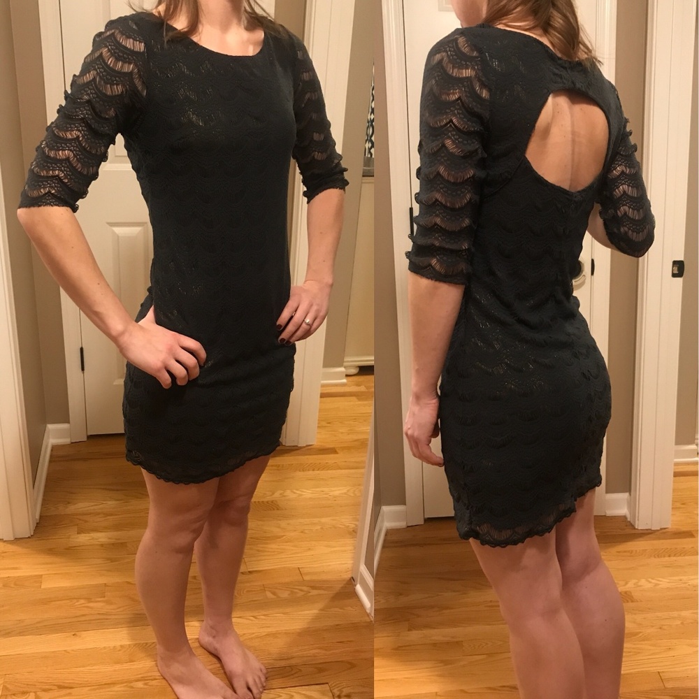 Free People 3/4 Sleeve Lace Dress